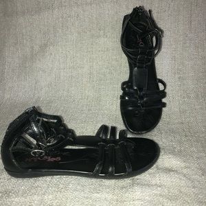 Hotcakes black gladiator sandals